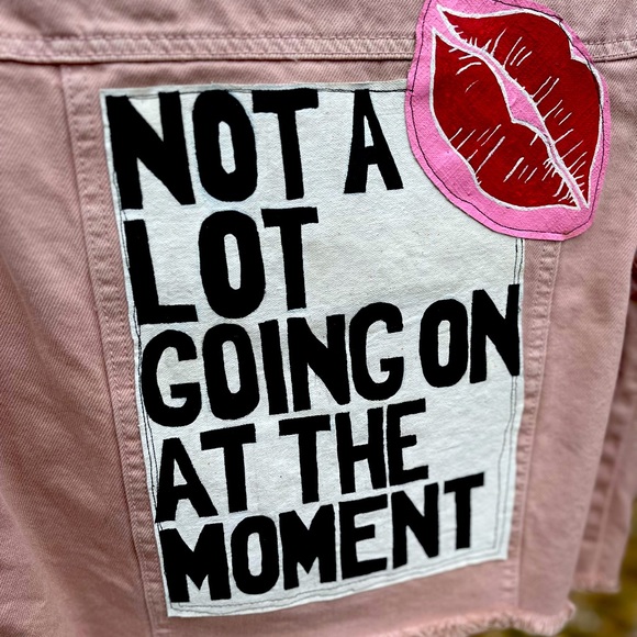 Hand Painted Swift Inspired Denim Jacket - Picture 3 of 9